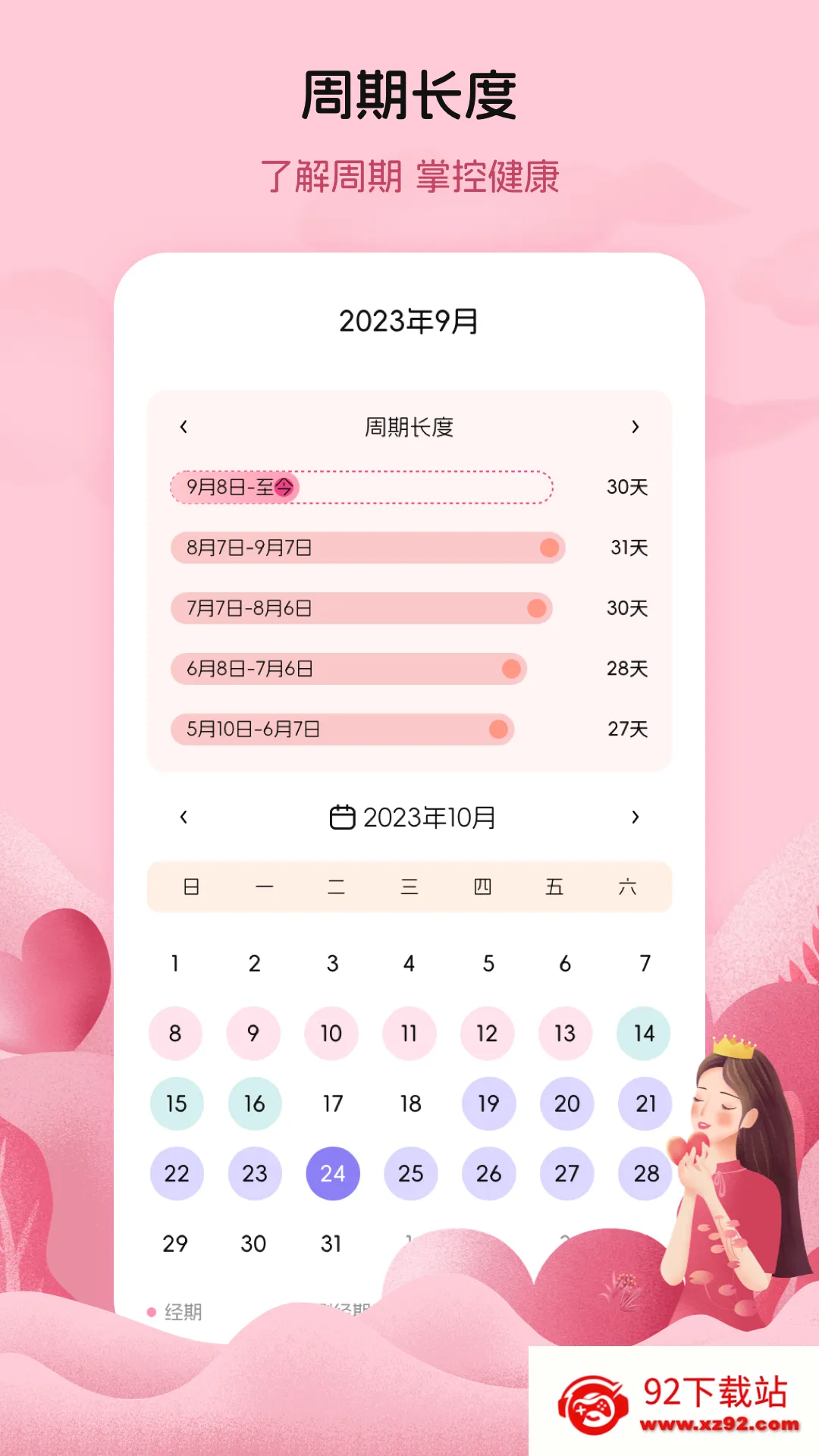 月经例假记录(经期记录应用) 月经例假记录(经期记录应用)
